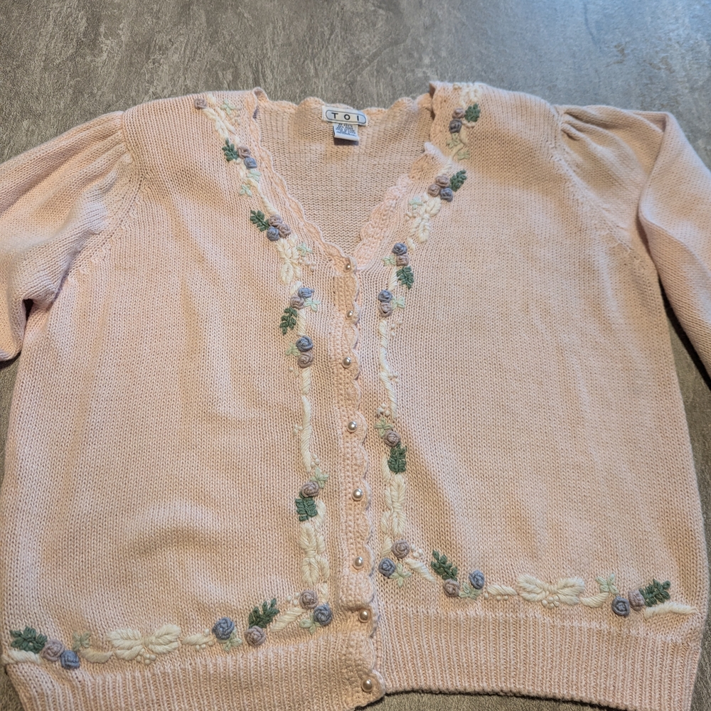 Women's Pink Cardigan Sweater